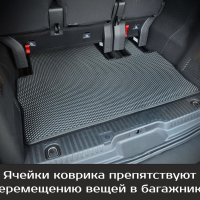Автомобильные коврики EVA на Opel Zafira Life 8 мест Long (2019-2025) 