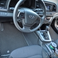Коврики текстильные на Hyundai Elantra VI рестайл (2018-2020)